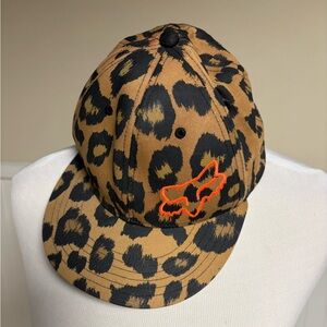 Leopard Print and Orange Fox Racing Hat